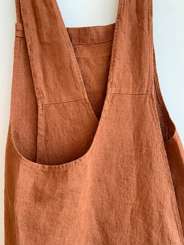 Haomy Pinafore Apron Brick