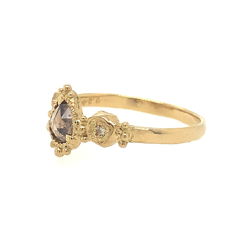 18k Aurora Brown Diamond Ring