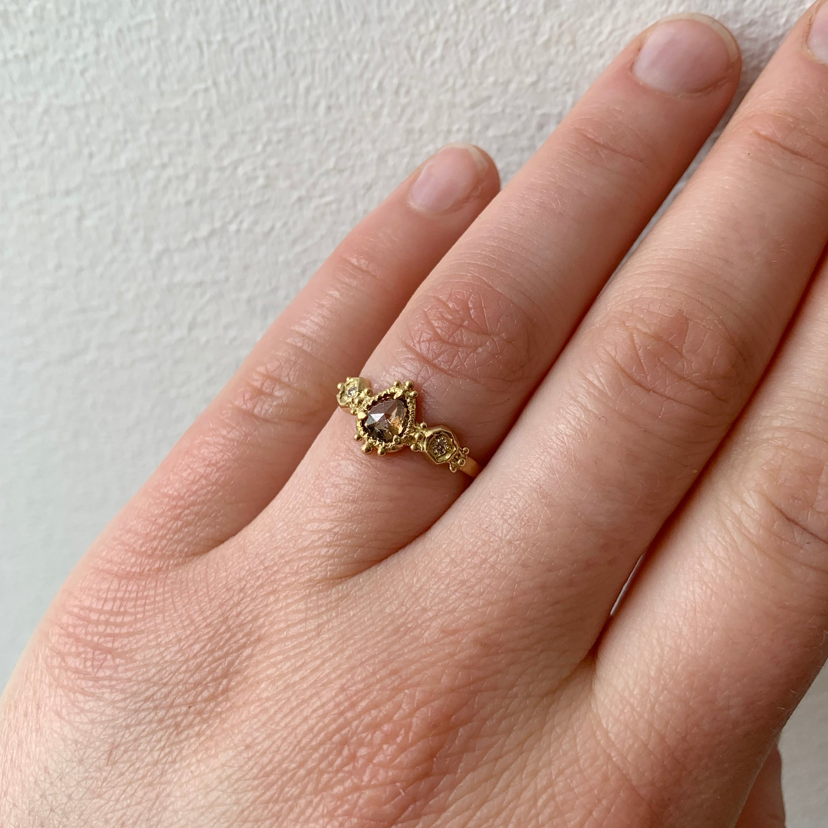 18k Aurora Brown Diamond Ring