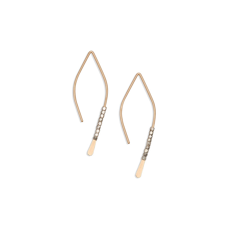 Fail Beaded Crescent Earrings