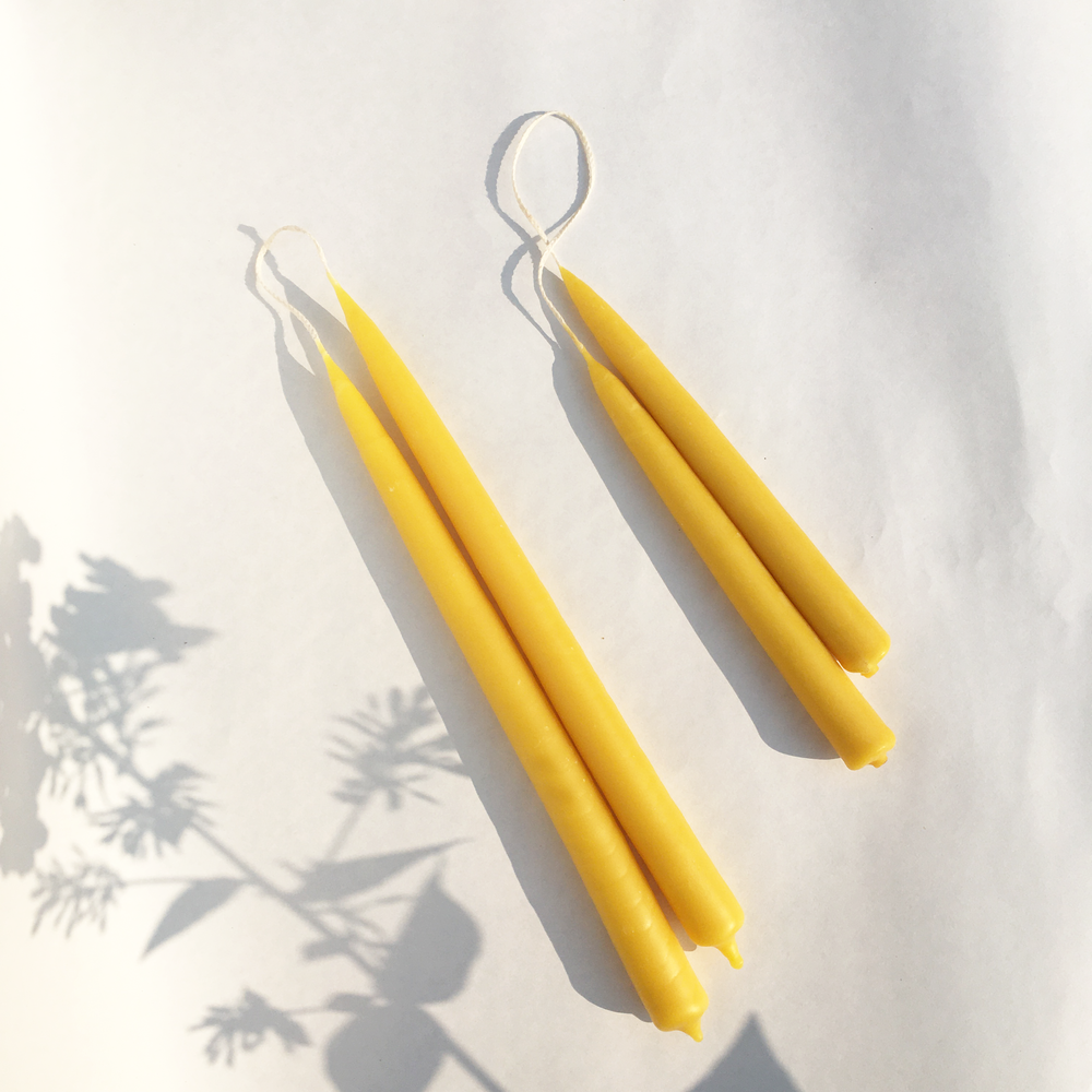 Hand Dipped Beeswax Tapers
