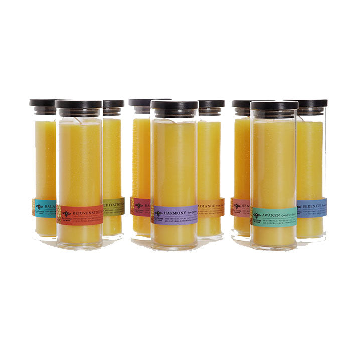 Tall Beeswax Glass Candle - KESTREL