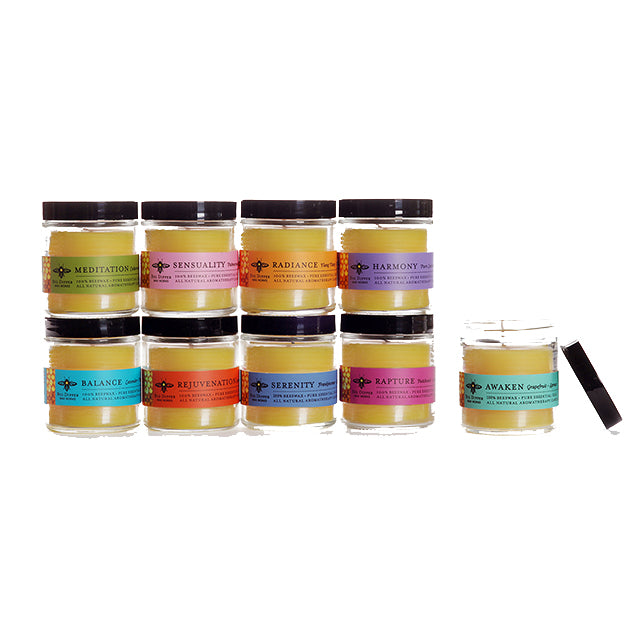 Short Beeswax Glass Jar Candle - KESTREL