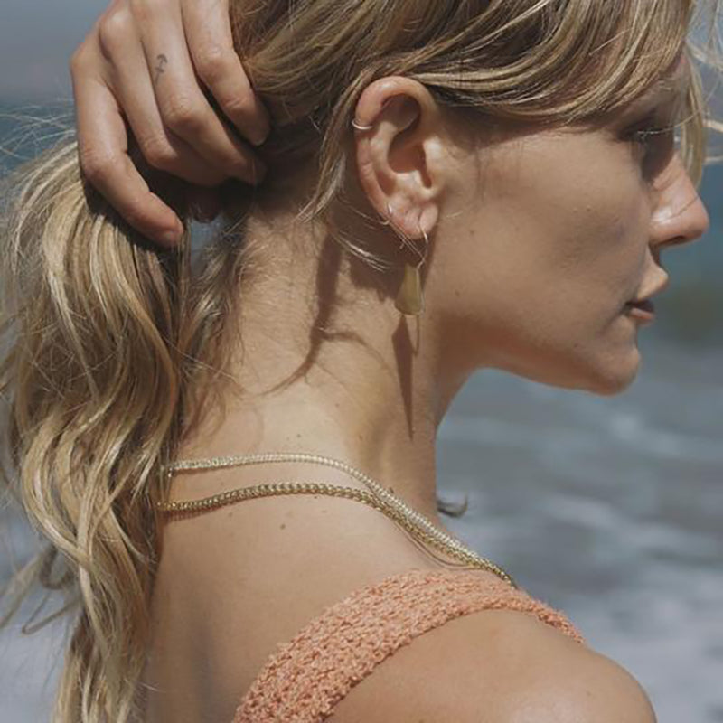 Blade Earring - Brass