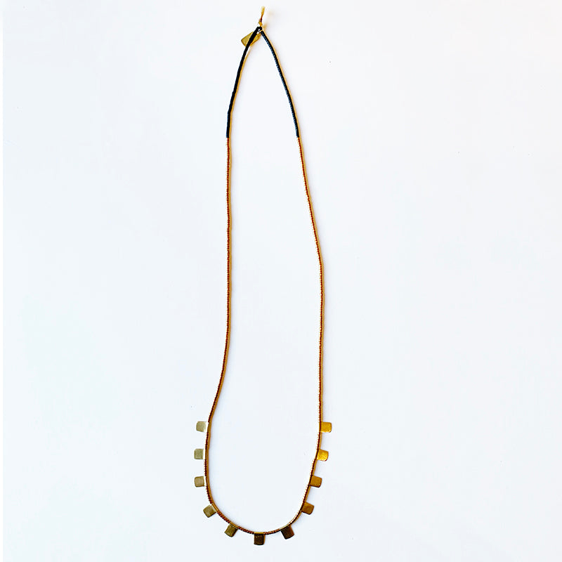 11 Prayer Flag Necklace - Bronze