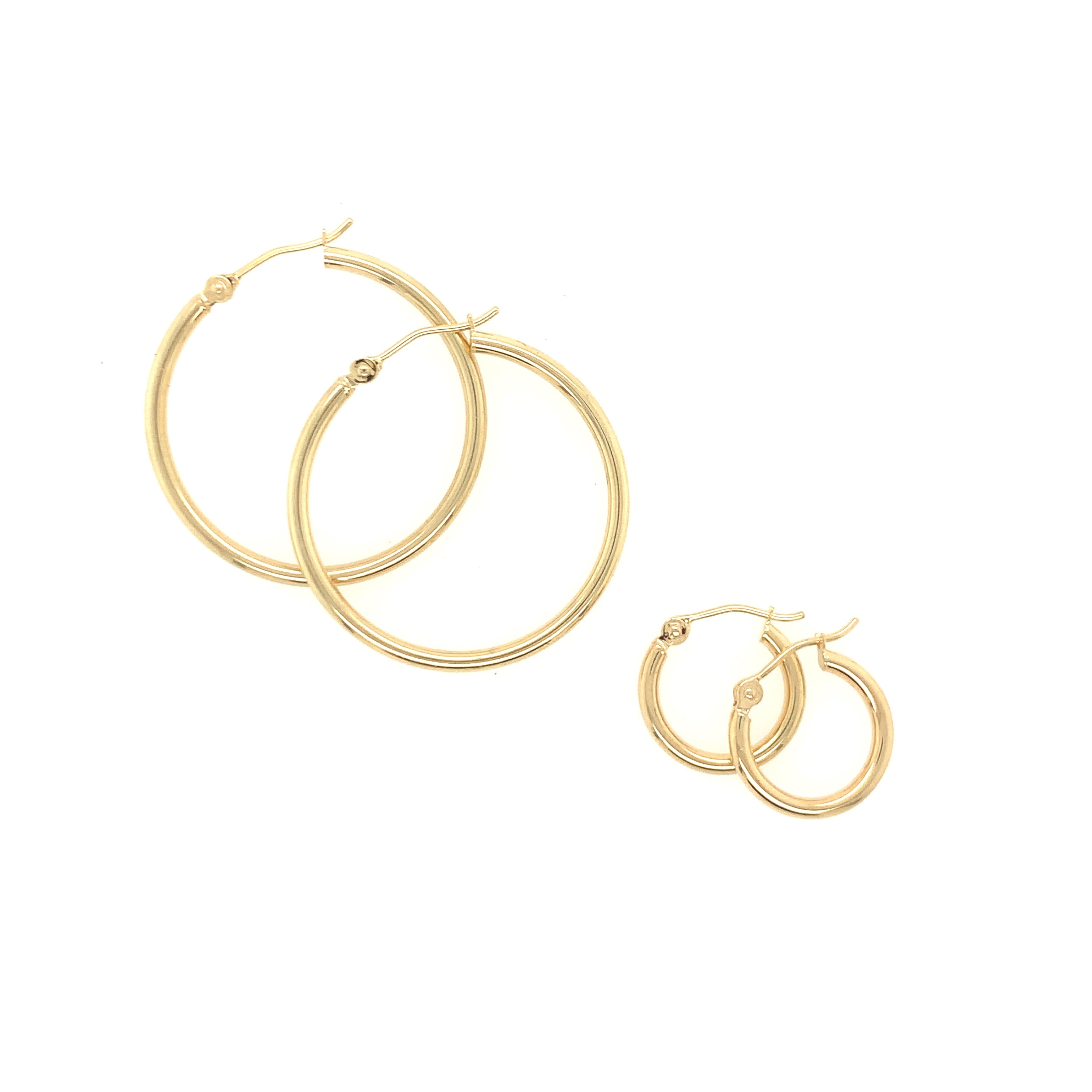 14k Yellow Gold Chunky Hoop