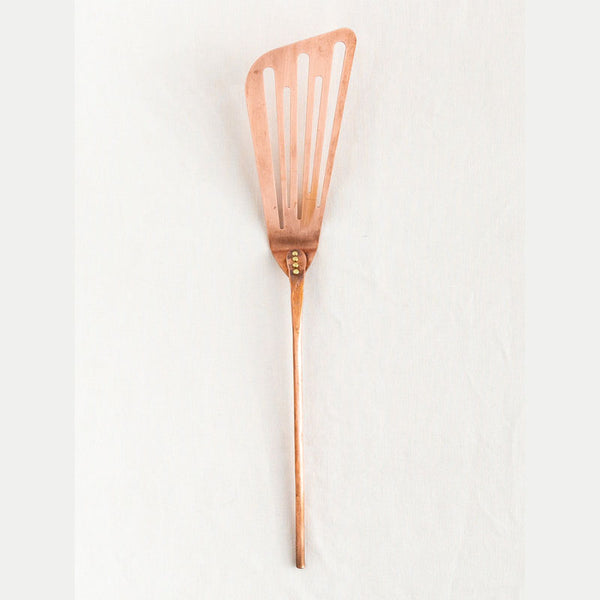 Slotted Copper Serving Spatula 