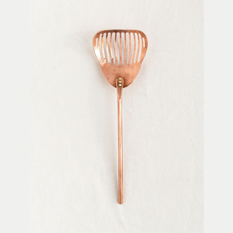 Copper Slotted Spoon - KESTREL