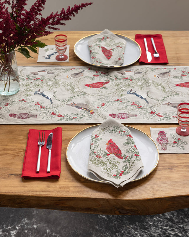 Winter Birds Table Runner