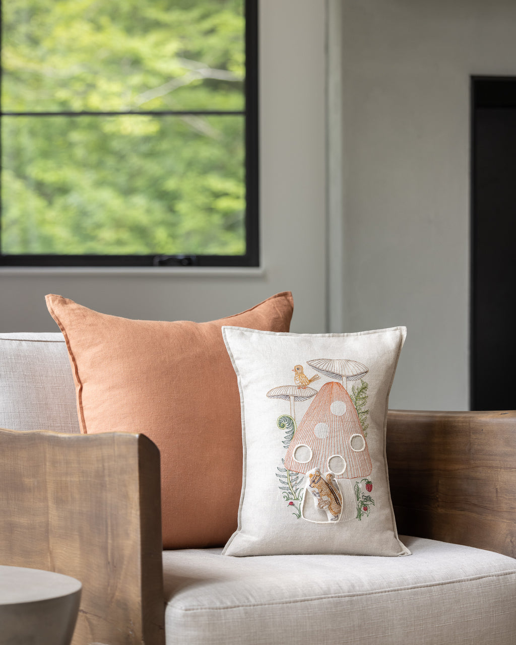 Mushroom House Pocket Pillow