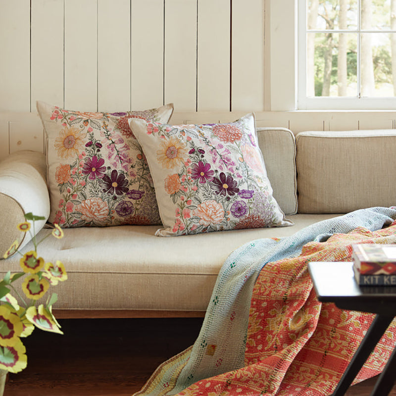 Paradise Garden Floral Pillow