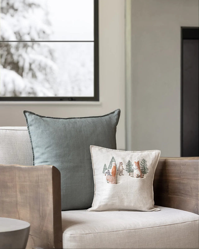 Winter Foxes Pocket Pillow