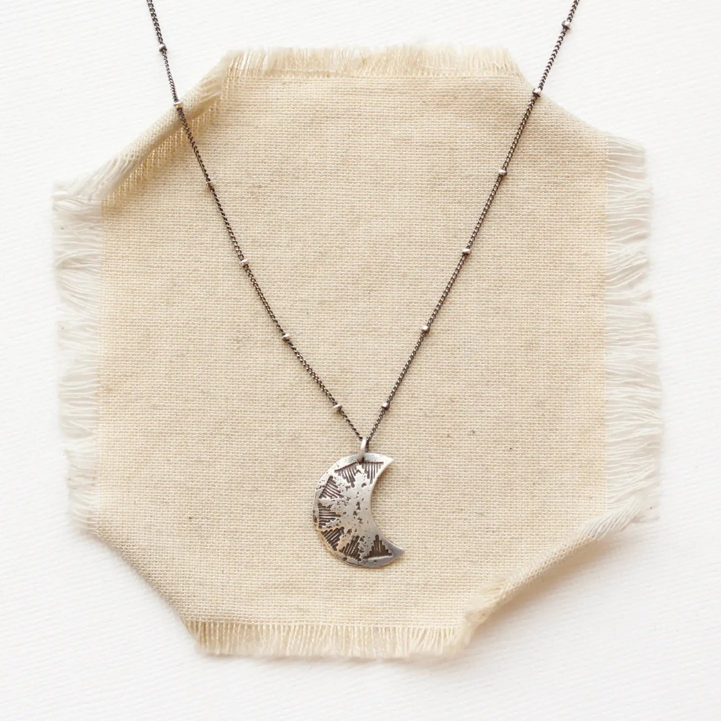 Pakal Silver Moon Necklace