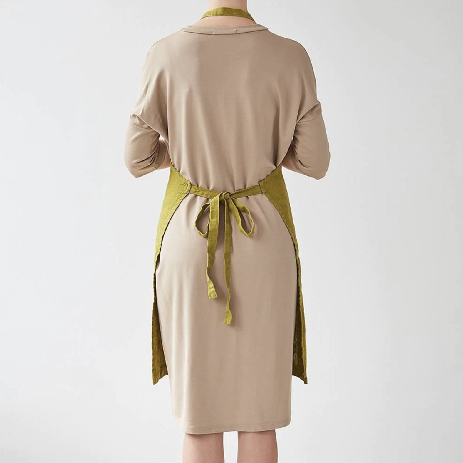 Linen Tales Daily Apron - Moss Green