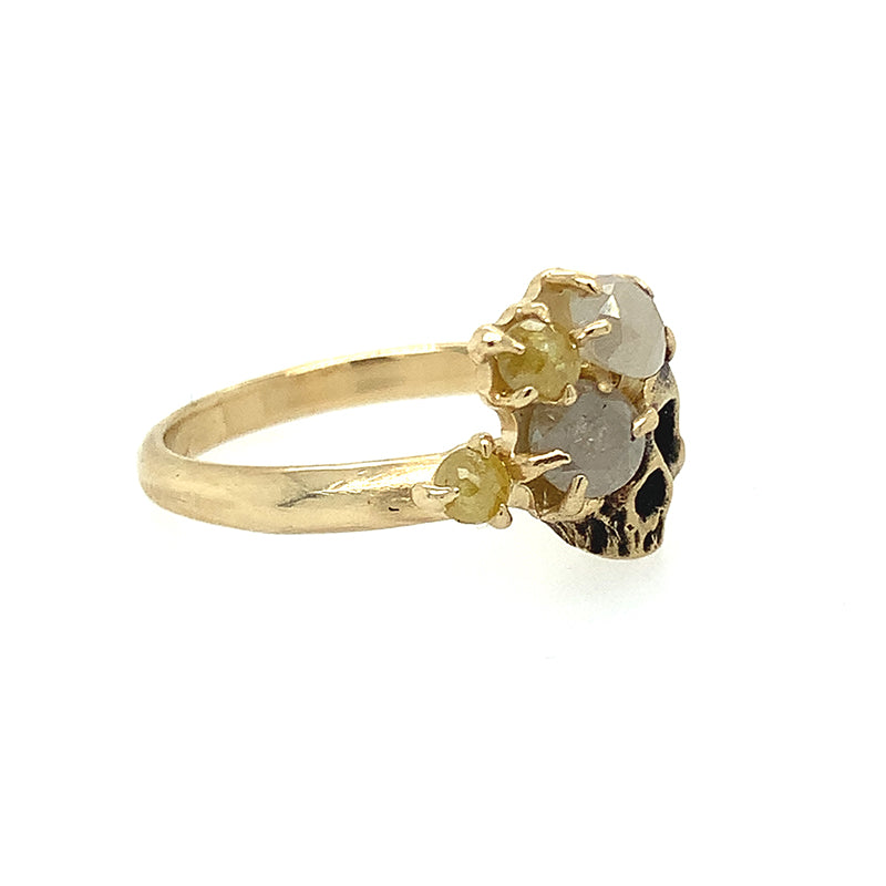 Diamond Memories Skull Ring