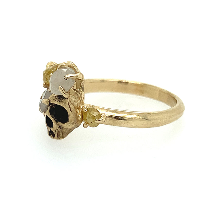 Diamond Memories Skull Ring