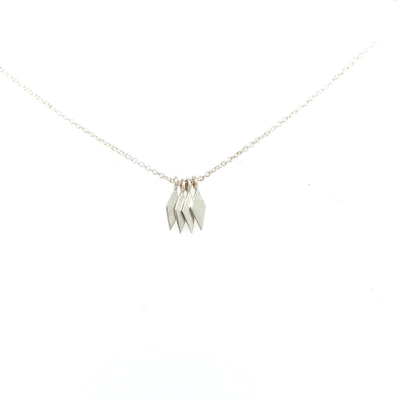 Four "Diamond" Charm Necklace