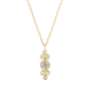 14K Eleanor Necklace w/ Vertical Diamond Pendant