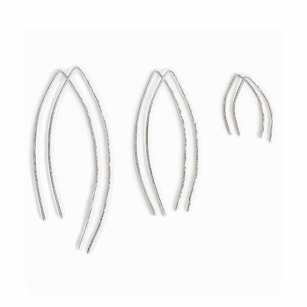 SS Wishbone Threader Earrings