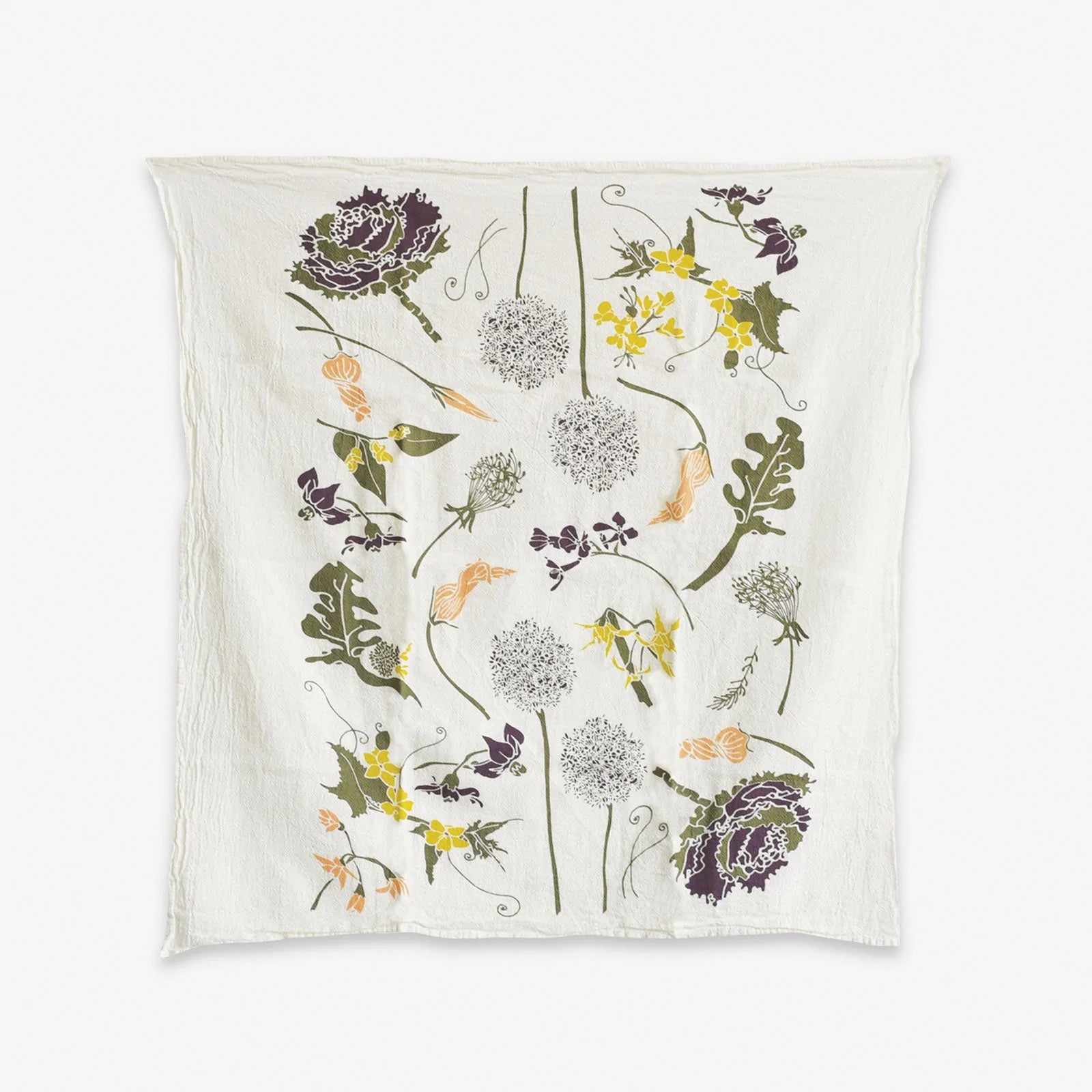 Flowering Veggies Tea Towel