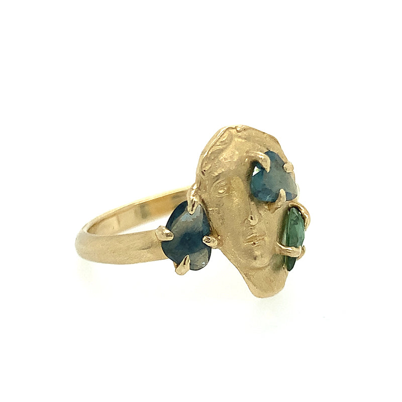 Fragmented Sybil Sapphire Ring
