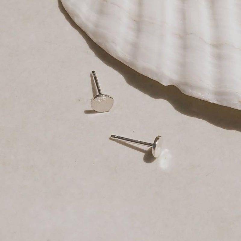 Full Moon Studs - Sterling