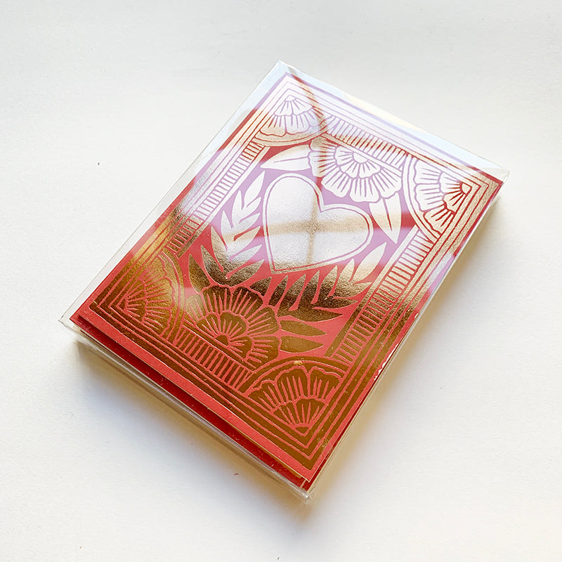 Katharine Watson Card Stationery (Foil Heart)