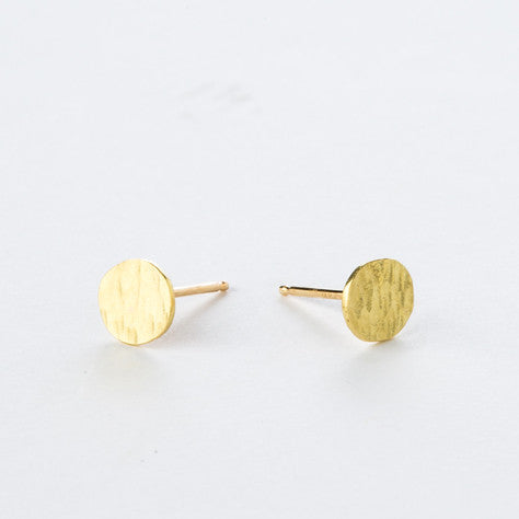 18K Gold Circle Studs - KESTREL