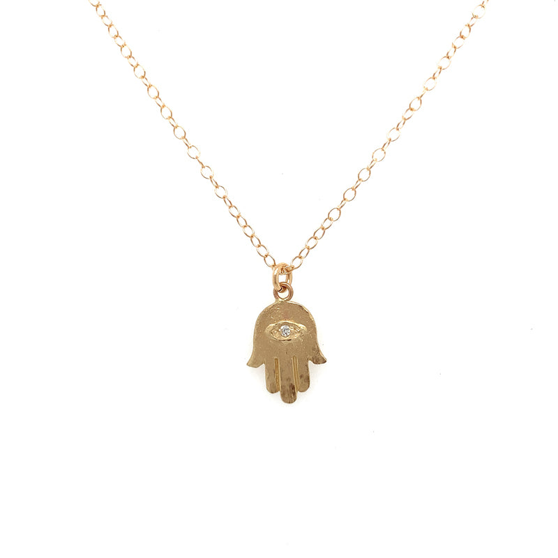 Diamond Hamsa Hand Necklace