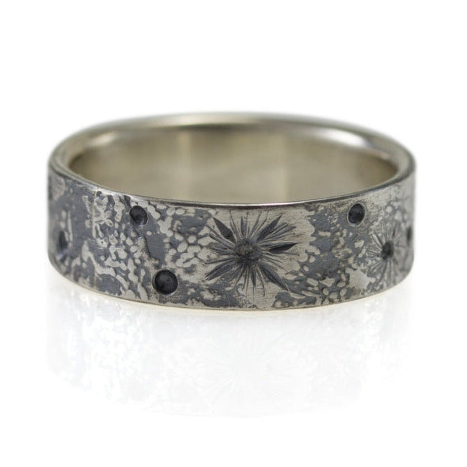 Ox SS Moon Texture 6mm Band