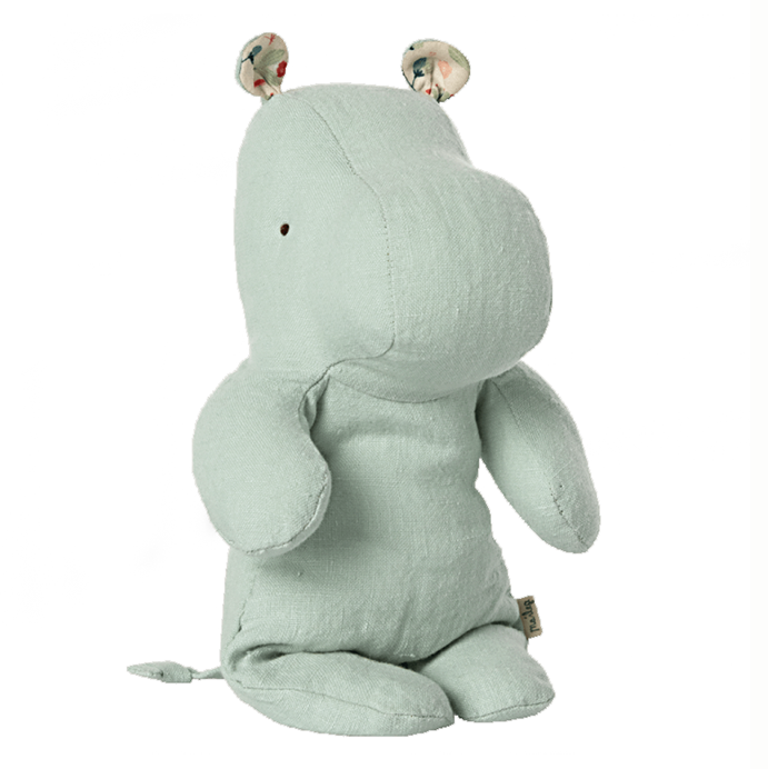 Small Stuffed Hippo - Mint