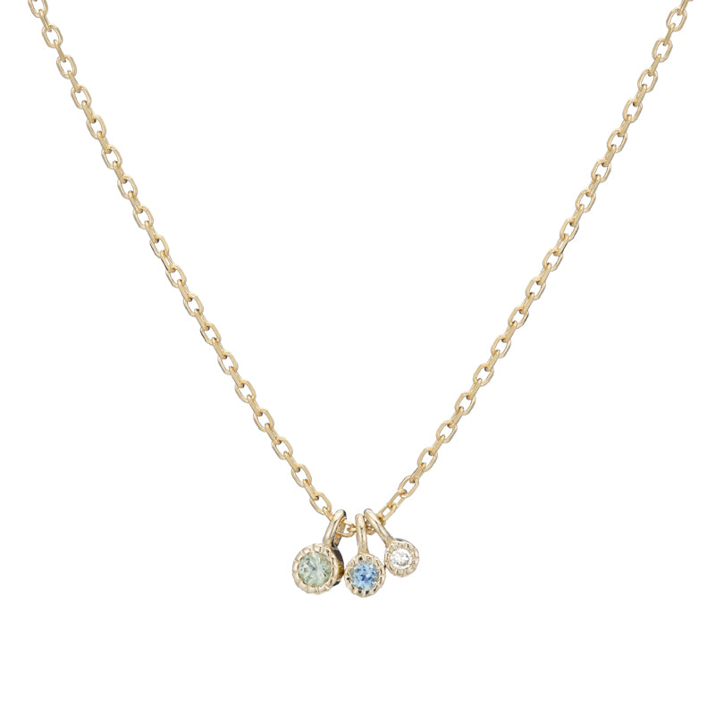 14K Moon Drop Charm Necklace - KESTREL