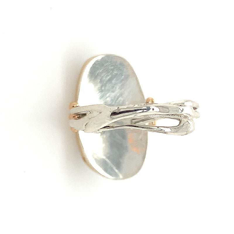 14k + SS Labradorite Ring