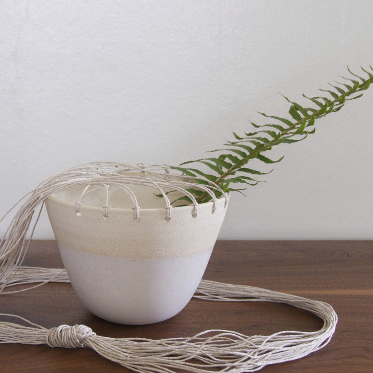 Little White Hanging Planter - KESTREL