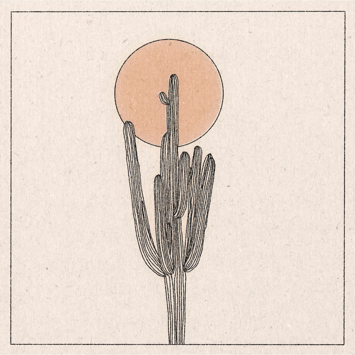 'Lone Cactus' Print