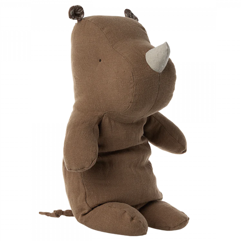 Stuffed Rhino Medium in Chocolate