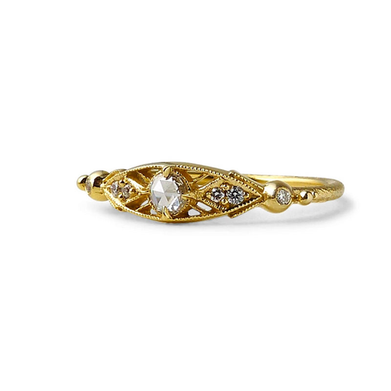 14k Minima Diamond Ring