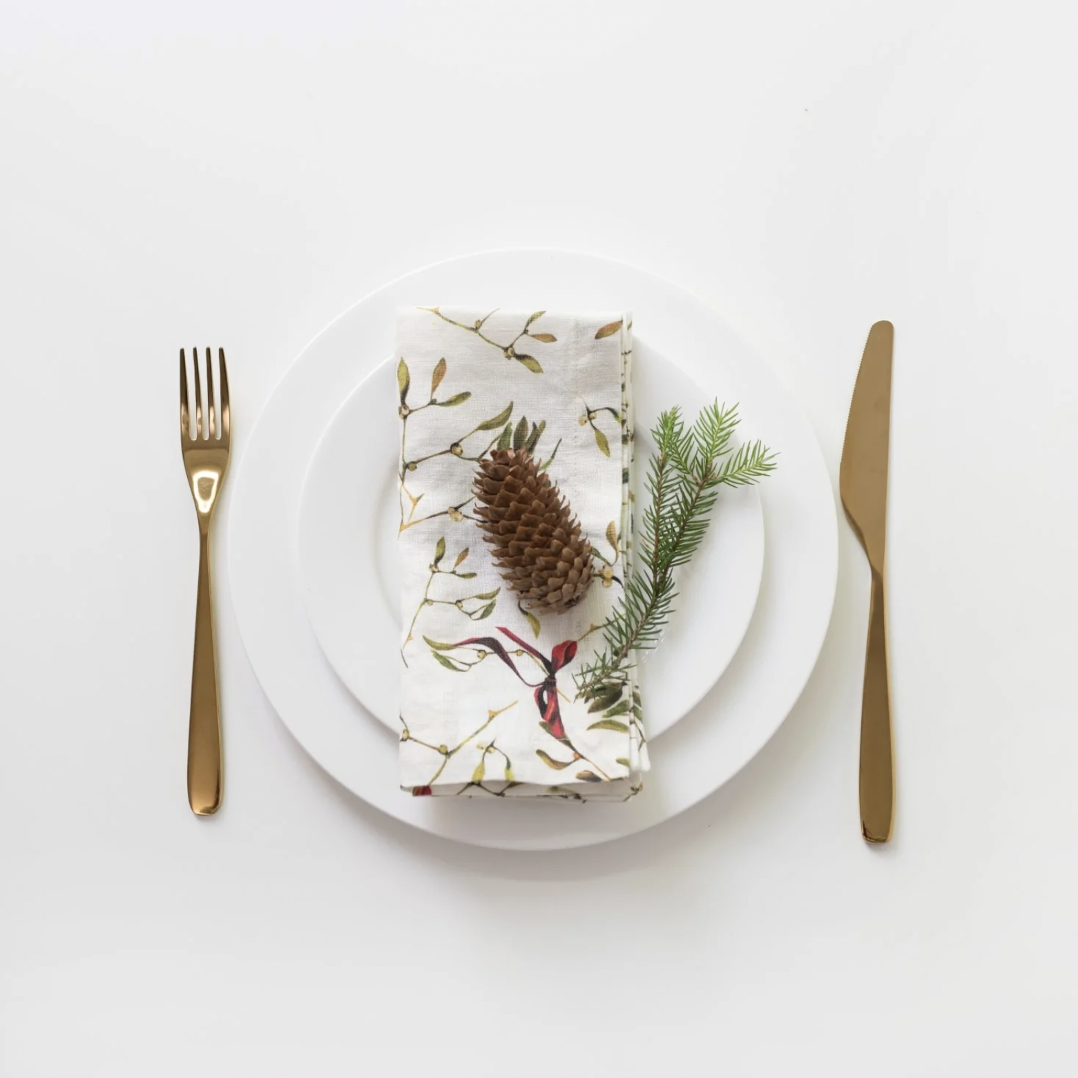 Linen Napkins - Set/2 - Mistletoe