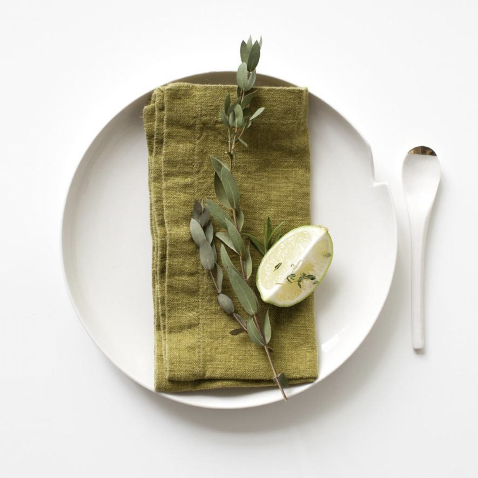 Linen Napkins - Set/2 - Moss Green