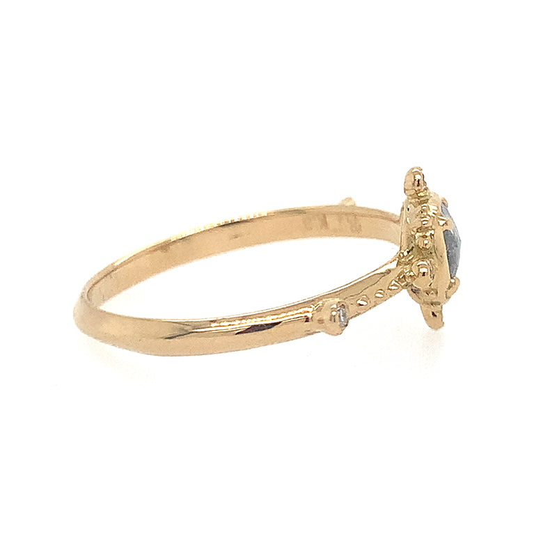 18k Salt + Pepper Nebula Diamond Ring