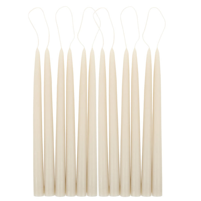 12" Taper Candles - Parchment
