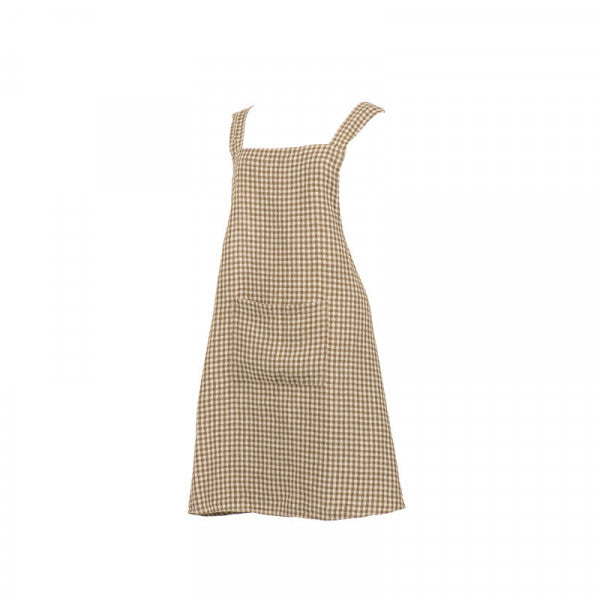 Haomy Pinafore Apron Khaki Check