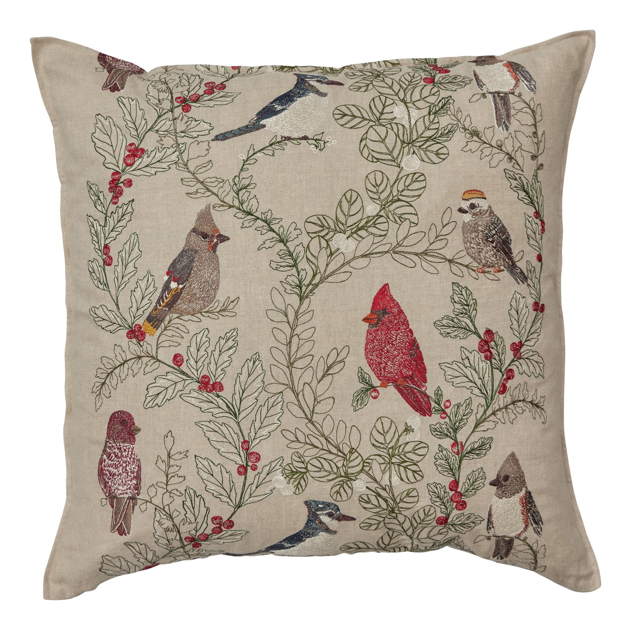 Winter Birds Pillow