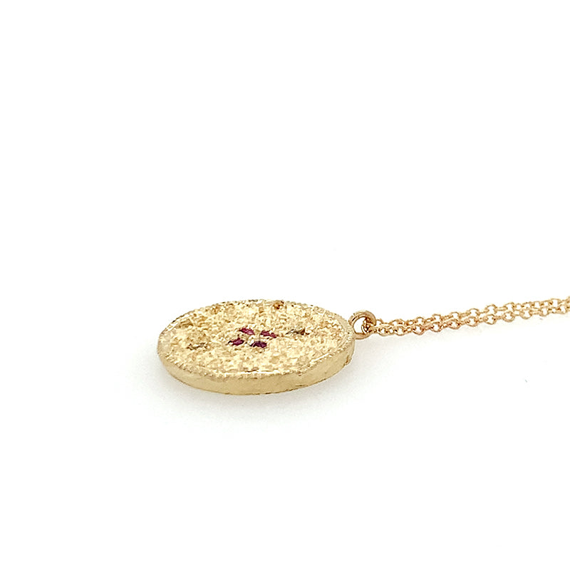 14k Pink Lotus Necklace