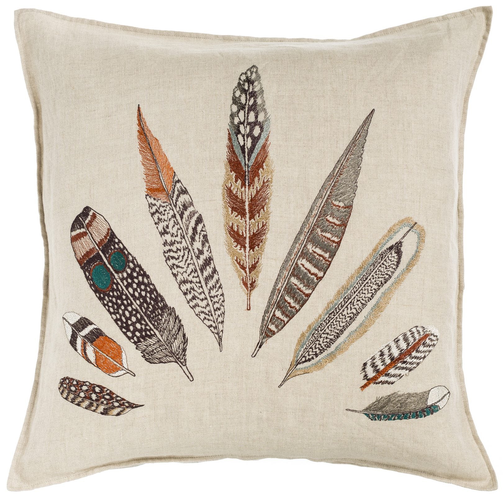 Plumes Fan Pillow - KESTREL
