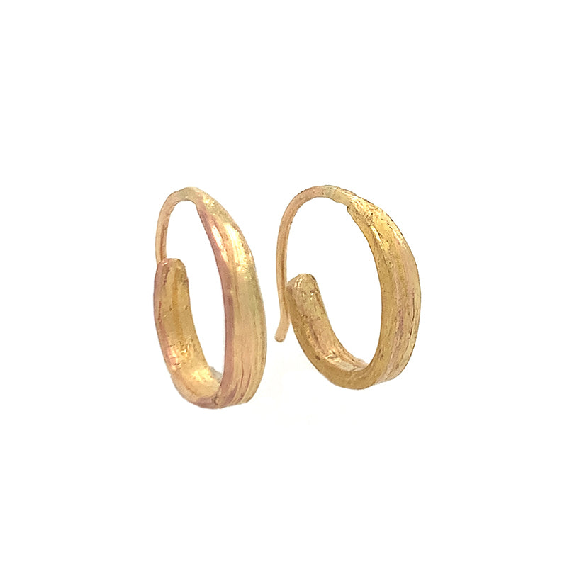 Small Recycled Gold Post Hoops