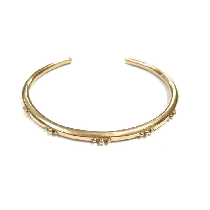 Brass Rose Cuff 3 Dots