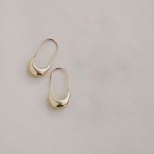 Brass Safety Pin Earring