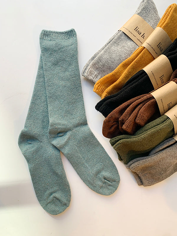 Lisa B Solid Crew Socks