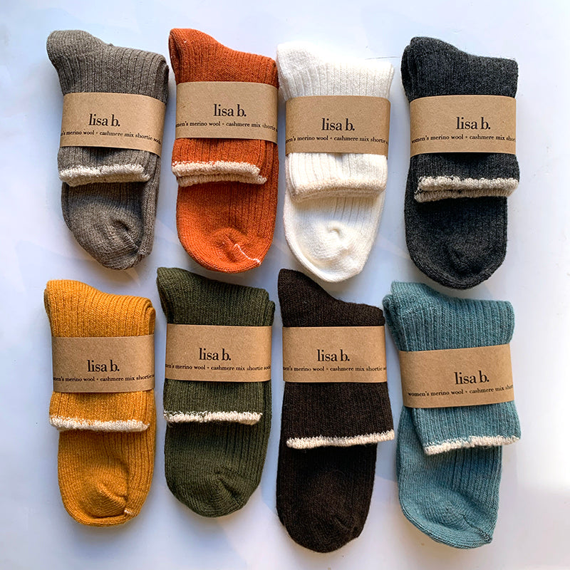 Lisa B Tipped Shortie Socks